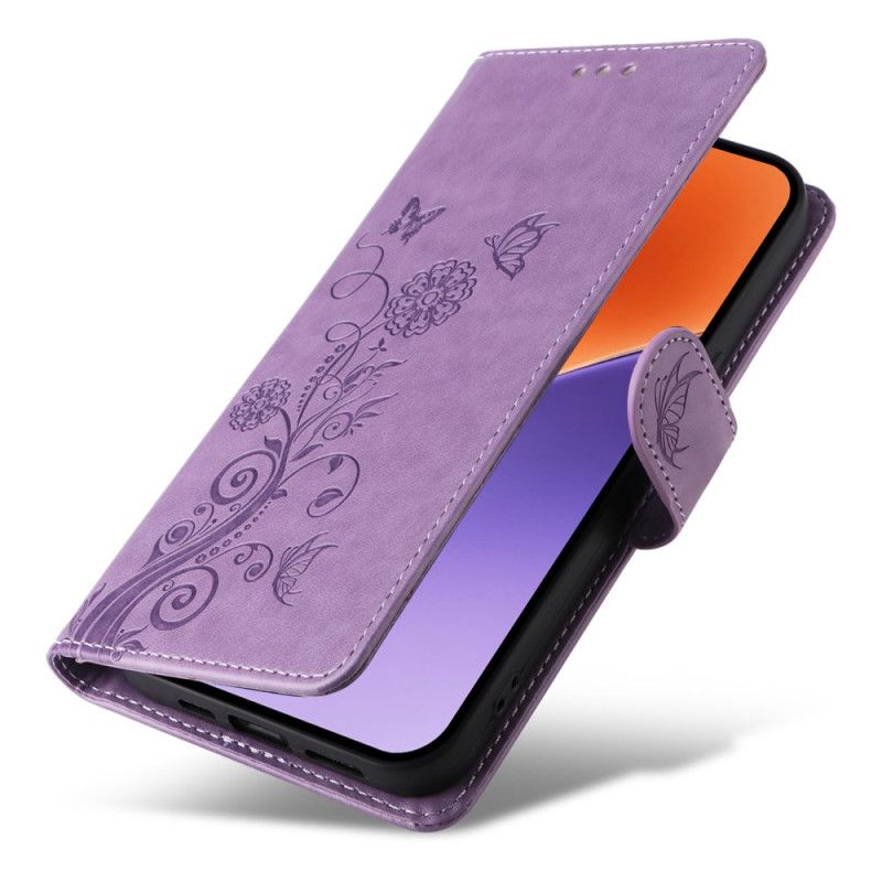 Folio Deksel Xiaomi 15 Små Blomster