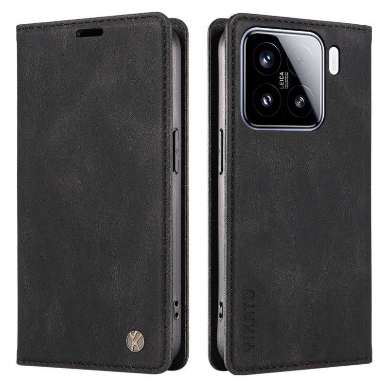 Folio Deksel Xiaomi 15 Yikatu Semsket Skinn-effekt Beskyttelse Deksel