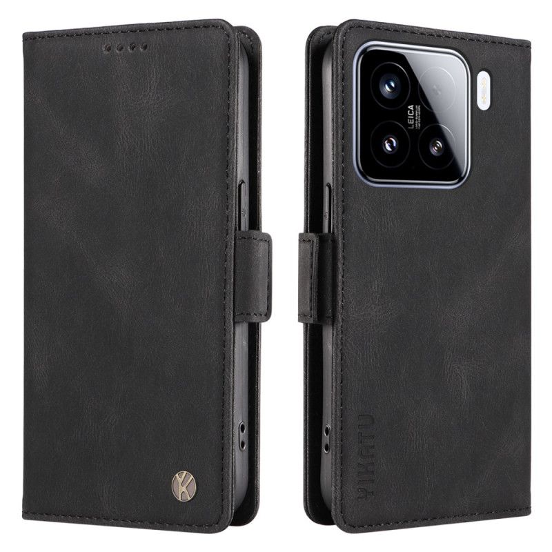 Folio Deksel Xiaomi 15 Ykatu Semsket Skinn-effekt Beskyttelse Deksel