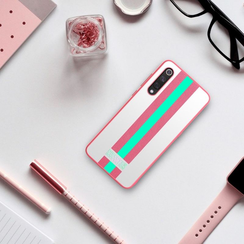 Deksel Til Xiaomi Mi 9 Nillkin Stripete Mønster - Rosa / Grønn