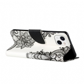 Folio Deksel Til iPhone 13 Mini Blondeblomster