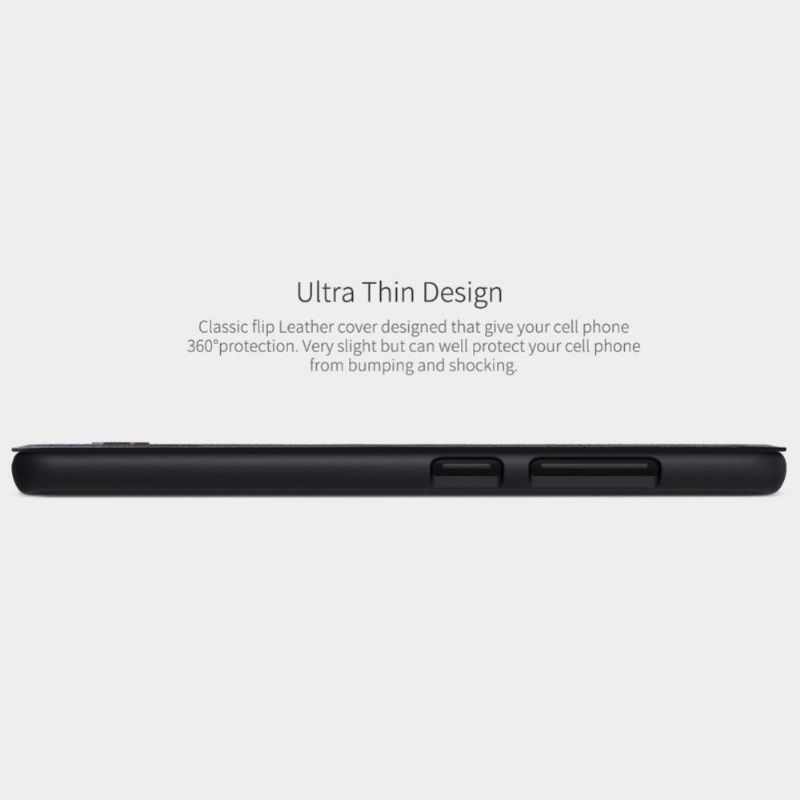 Folio Deksel Til Samsung Galaxy A71 Anti-fall Nillkin Faux Leather Cover - Svart