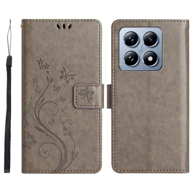 Folio Deksel Til Xiaomi 14t Pro Blomstrem