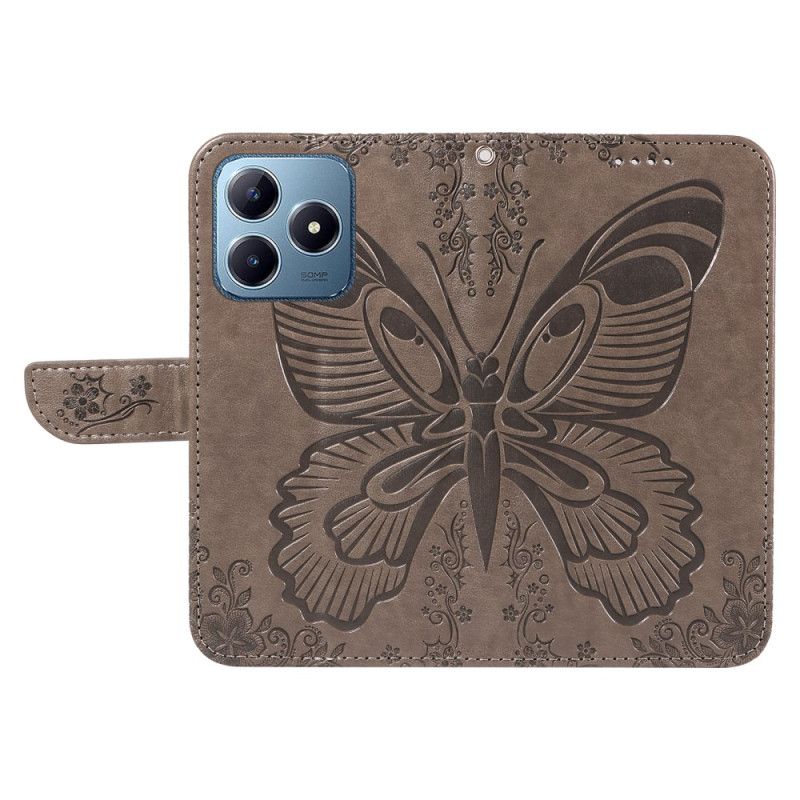Folio Deksel Realme C61 Grafisk Sommerfugl