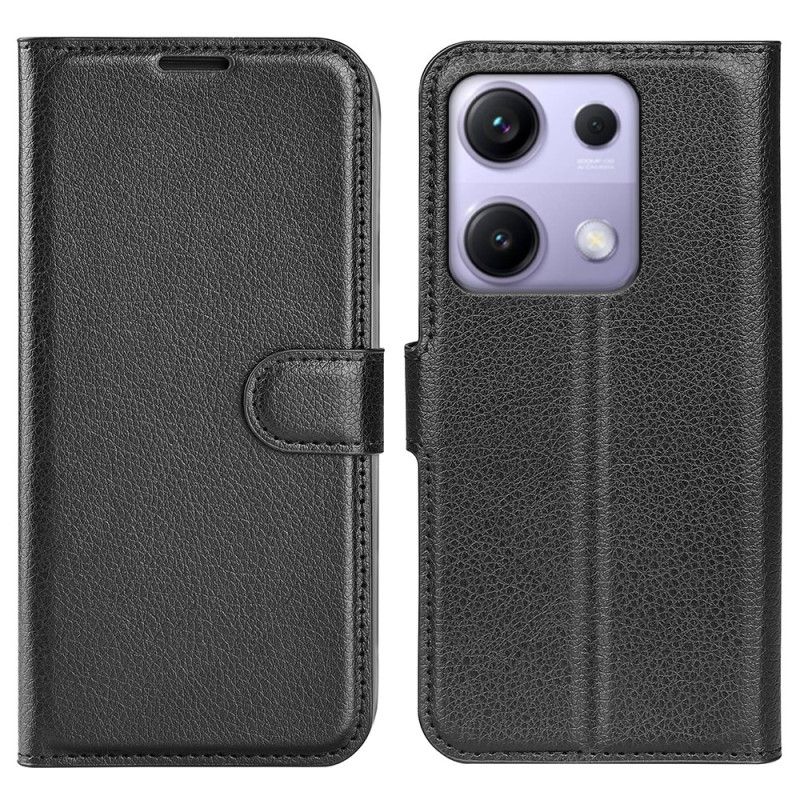 Folio Deksel Xiaomi Redmi Note 14s Klassisk Litchi-imitasjonsskinn