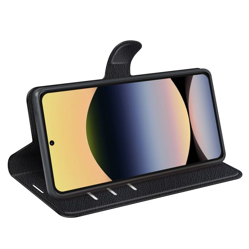 Folio Deksel Xiaomi Redmi Note 14s Klassisk Litchi-imitasjonsskinn