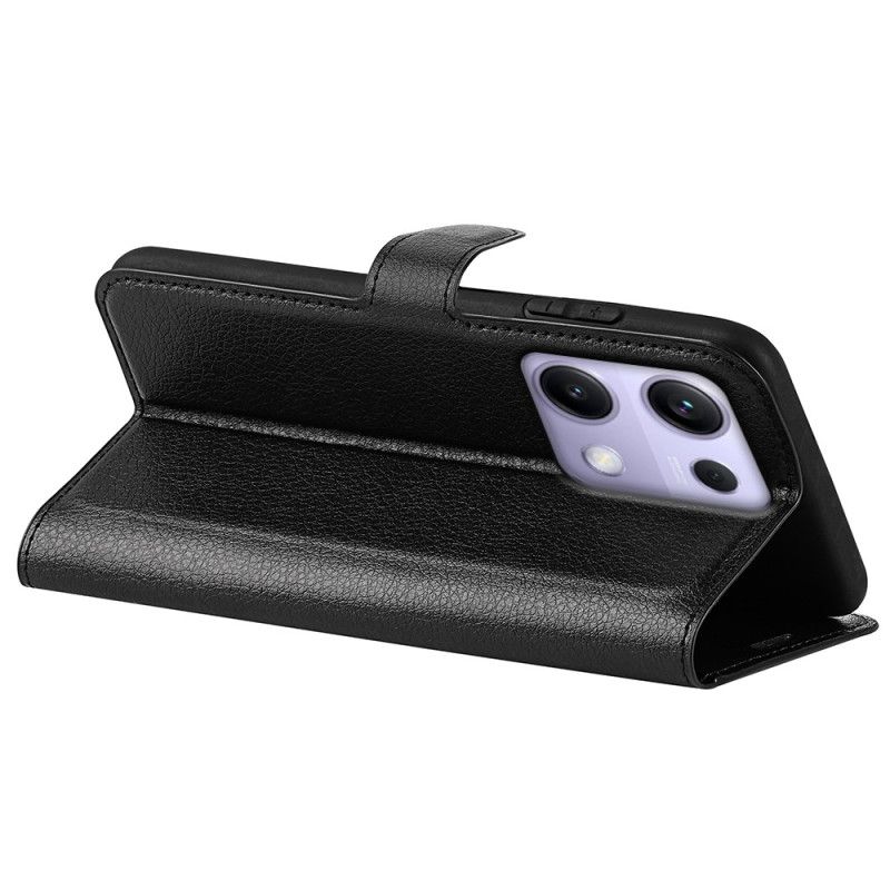 Folio Deksel Xiaomi Redmi Note 14s Klassisk Litchi-imitasjonsskinn