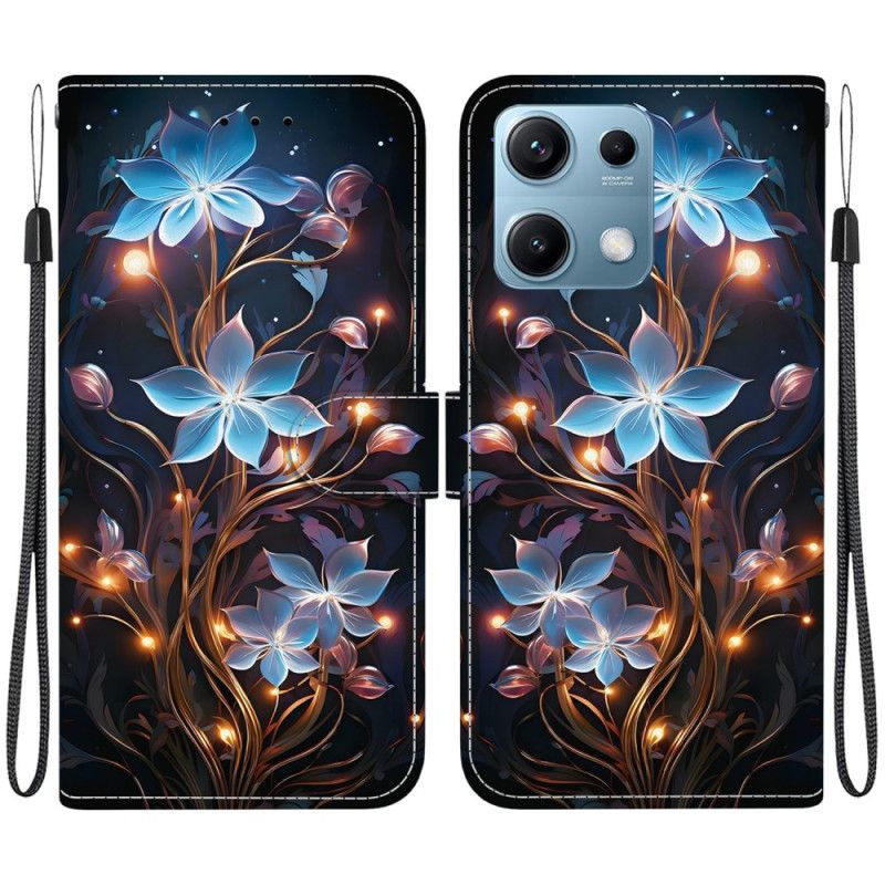 Folio Deksel Xiaomi Redmi Note 14s Små Blomster Beskyttelse Deksel