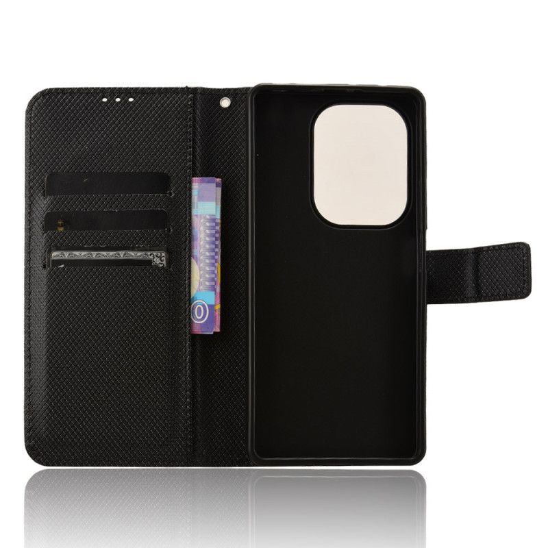 Folio Deksel Xiaomi Redmi Note 14s Teksturert Imitasjonsskinn Beskyttelse Deksel