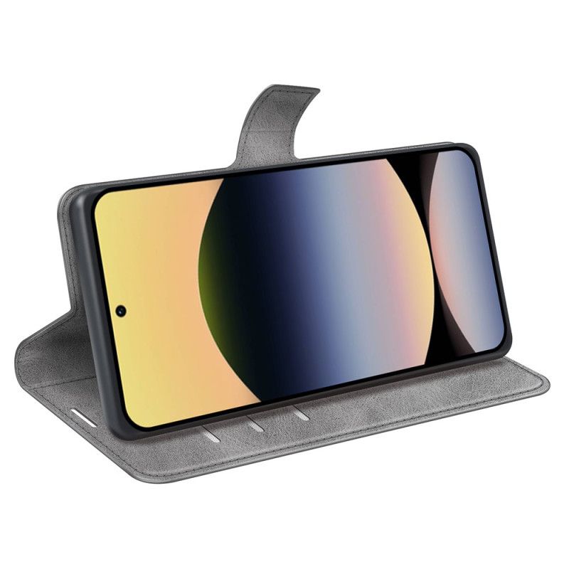 Lærdeksel Folio Deksel Xiaomi Redmi Note 14s Mobildeksel Skinnstil