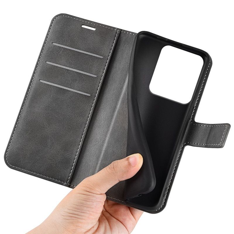 Lærdeksel Folio Deksel Xiaomi Redmi Note 14s Mobildeksel Skinnstil