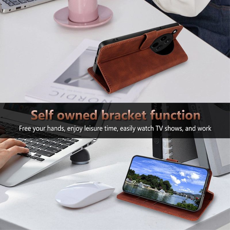 Folio Deksel Til Oppo Find X8 Ensfarget Kunstskinn Azns