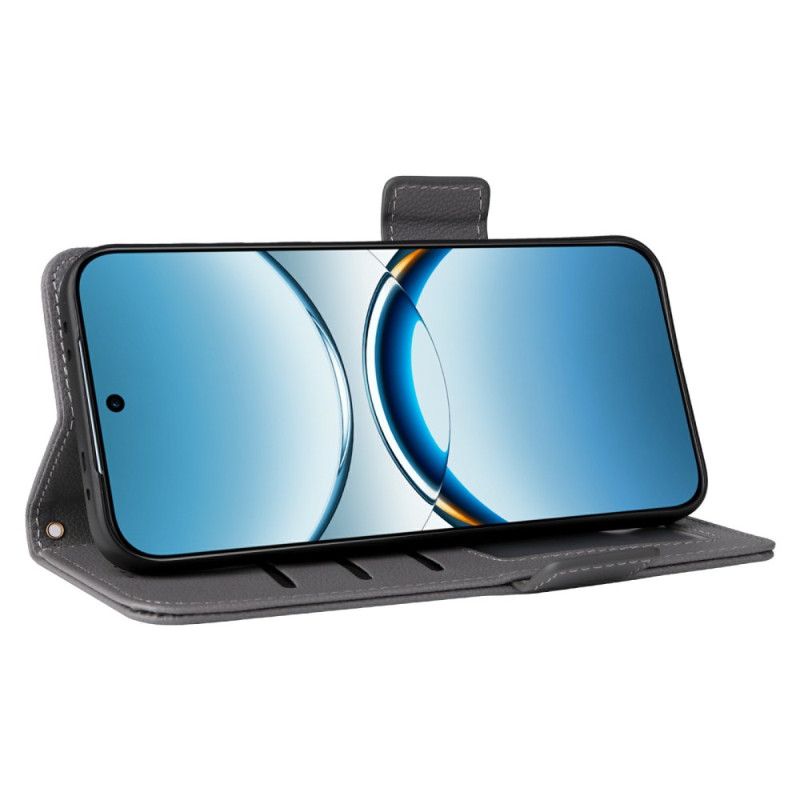 Lærdeksel Folio Deksel Oppo Find X8 Litchi-stropp I Kunstskinn