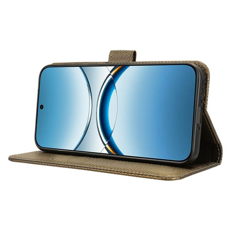 Lærdeksel Folio Deksel Oppo Find X8 Mobildeksel Stroppprikker