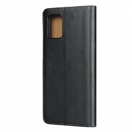 Etui Til Samsung Galaxy A51 5G Lommebok Lærdeksel Folio Deksel - Svart