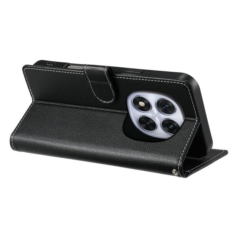 Folio Deksel Til Xiaomi Redmi Note 15 Pro Plus 5g Ensfarget Imitasjonsskinn