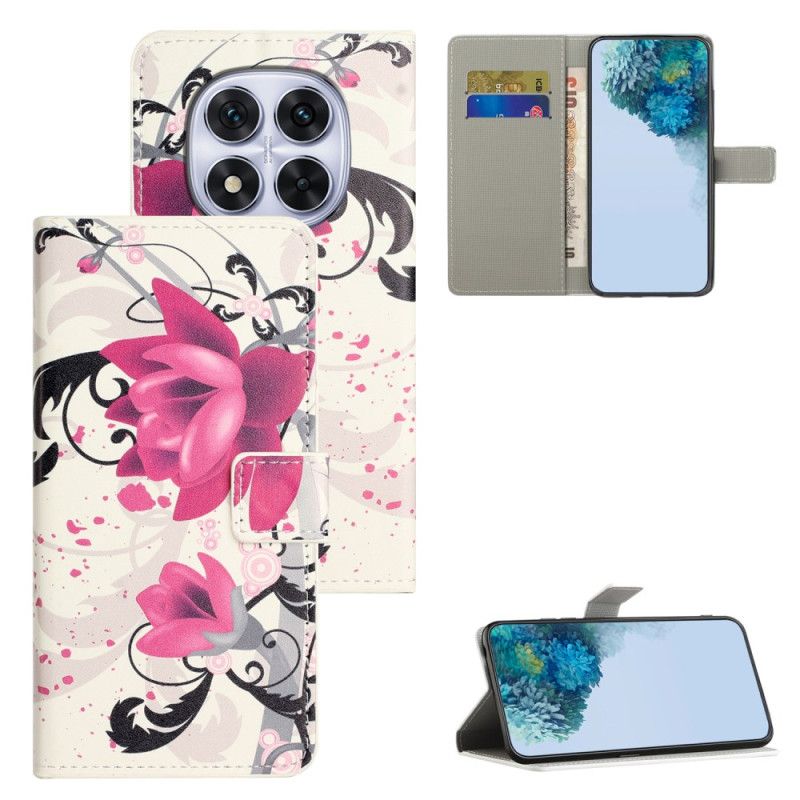 Folio Deksel Til Xiaomi Redmi Note 15 Pro Plus 5g Lotusmønster