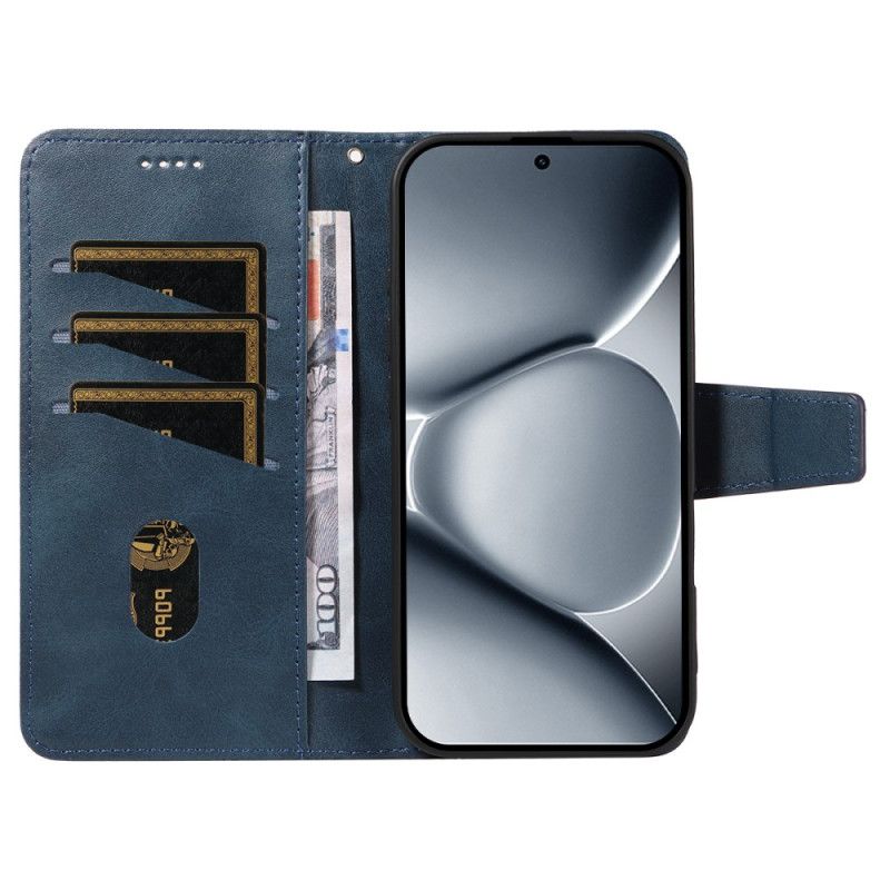 Folio Deksel Til Xiaomi Redmi Note 15 Pro Plus 5g Rutetemønsterkant