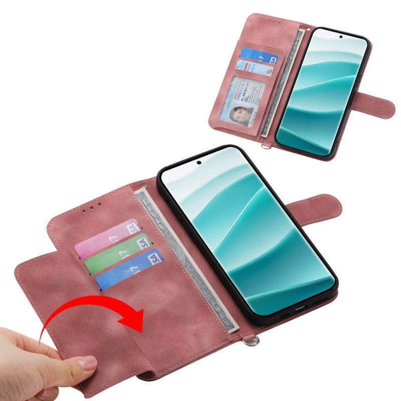 Folio Deksel Xiaomi Redmi Note 15 Pro Plus 5g Blomstermønster Med Skulderstropp Og Stropp