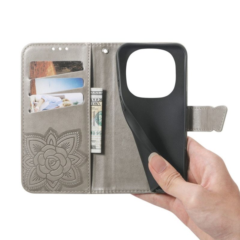 Folio Deksel Xiaomi Redmi Note 15 Pro Plus 5g Grafisk Sommerfugl