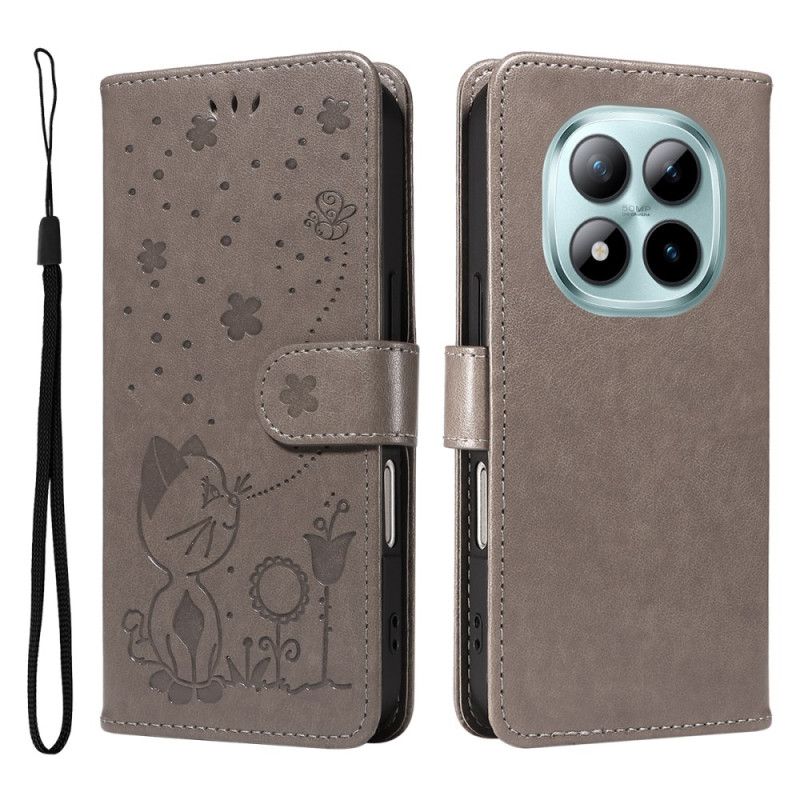 Folio Deksel Xiaomi Redmi Note 15 Pro Plus 5g Katt- Og Biedesign