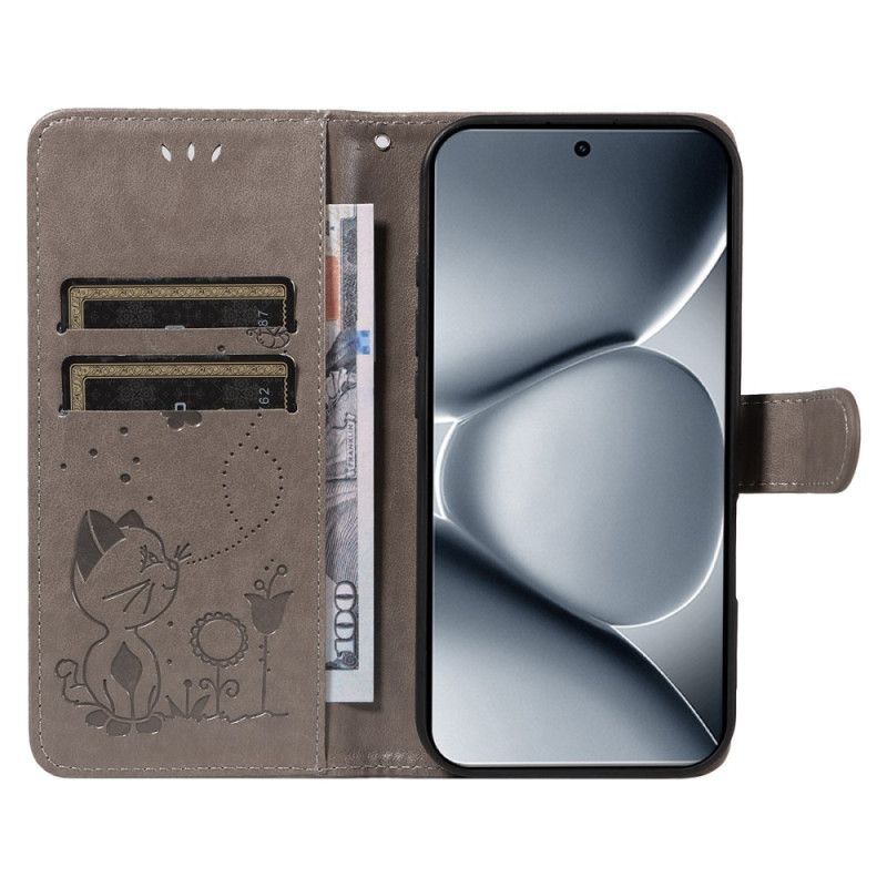 Folio Deksel Xiaomi Redmi Note 15 Pro Plus 5g Katt- Og Biedesign