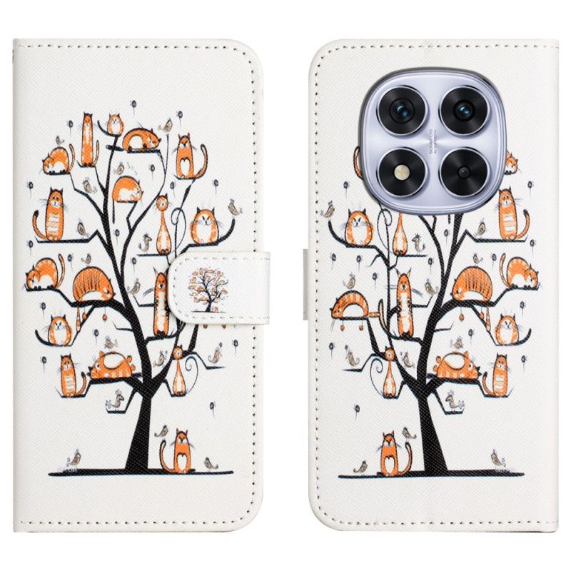 Folio Deksel Xiaomi Redmi Note 15 Pro Plus 5g Katter Og Tre Beskyttelse Deksel