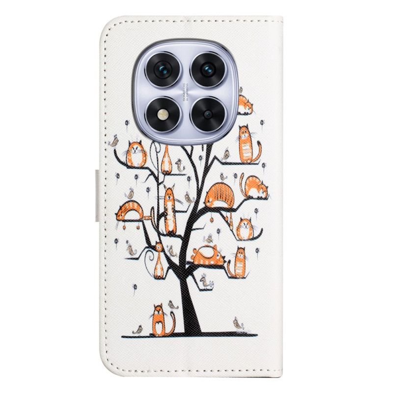 Folio Deksel Xiaomi Redmi Note 15 Pro Plus 5g Katter Og Tre Beskyttelse Deksel