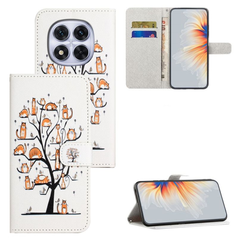 Folio Deksel Xiaomi Redmi Note 15 Pro Plus 5g Katter Og Tre Beskyttelse Deksel