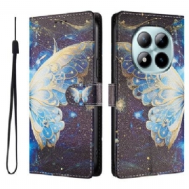 Folio Deksel Xiaomi Redmi Note 15 Pro Plus 5g Stor Sommerfugl Beskyttelse Deksel