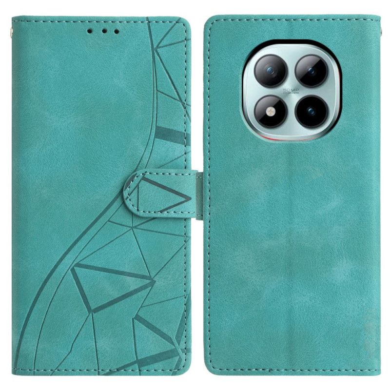 Folio Deksel Xiaomi Redmi Note 15 Pro Plus 5g Trekantmønster Beskyttelse Deksel