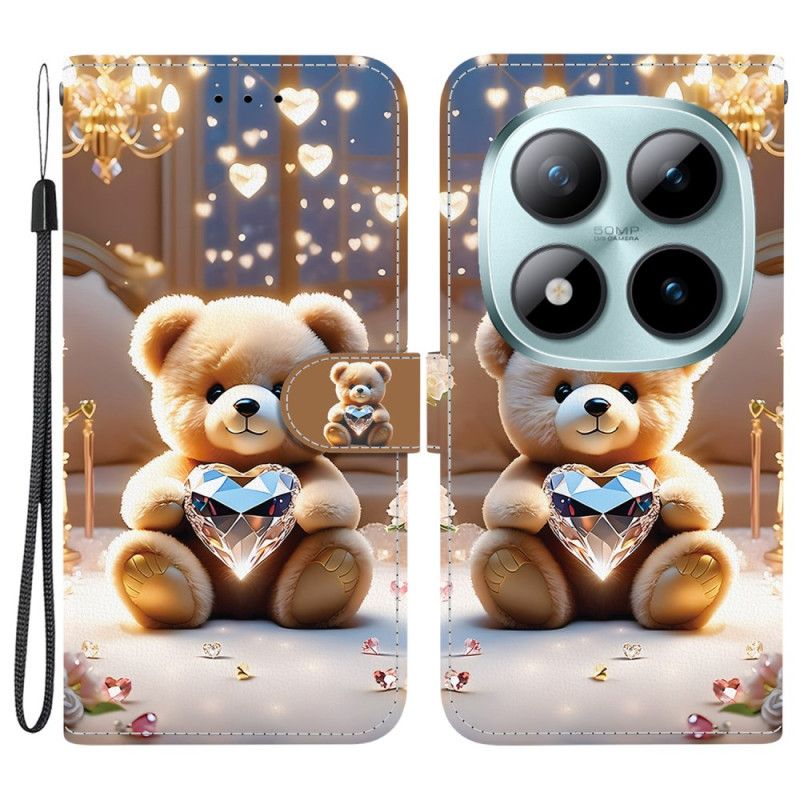 Lærdeksel Folio Deksel Xiaomi Redmi Note 15 Pro Plus 5g Diamantbjørn