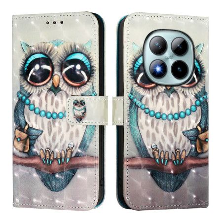 Lærdeksel Folio Deksel Xiaomi Redmi Note 15 Pro Plus 5g Grå Ugle