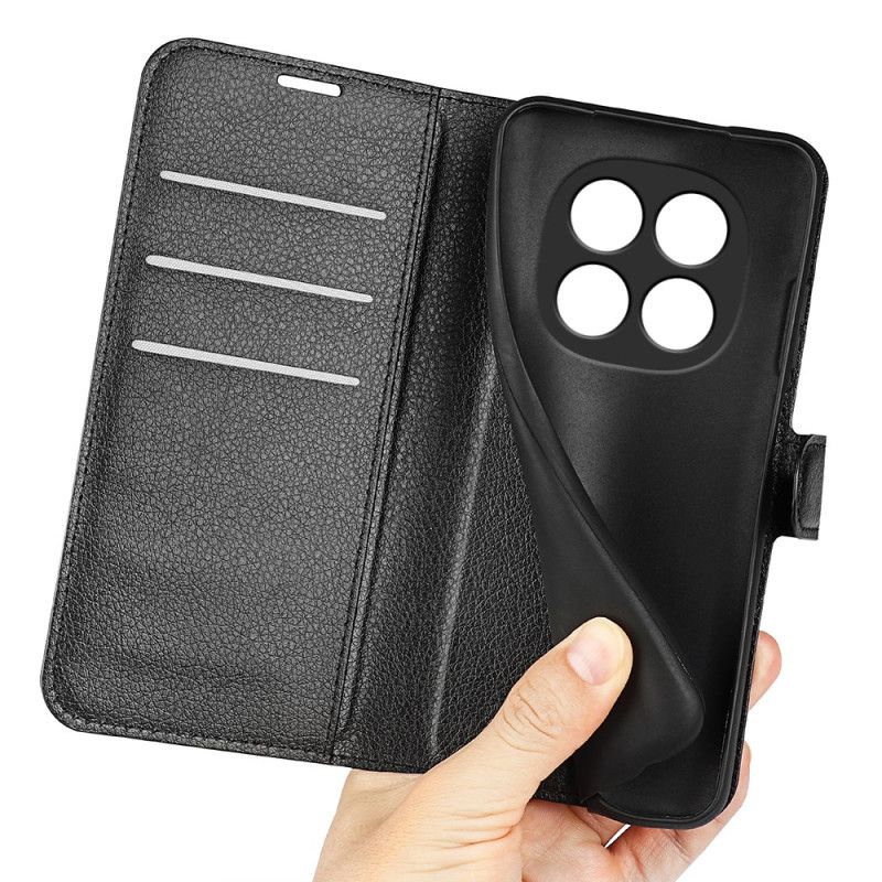 Lærdeksel Folio Deksel Xiaomi Redmi Note 15 Pro Plus 5g Litchi-imitasjonsskinn