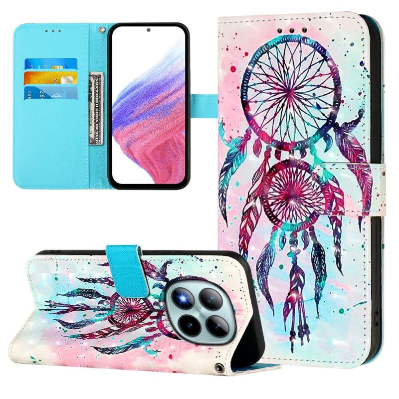 Lærdeksel Folio Deksel Xiaomi Redmi Note 15 Pro Plus 5g Mobildeksel Drømmefanger