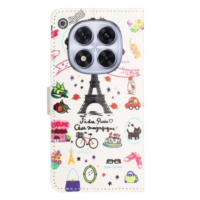 Lærdeksel Folio Deksel Xiaomi Redmi Note 15 Pro Plus 5g Mobildeksel Jeg Elsker Paris