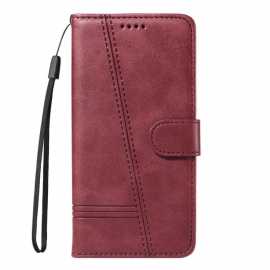 Lærdeksel Folio Deksel Xiaomi Redmi Note 15 Pro Plus 5g Mobildeksel T-linjer