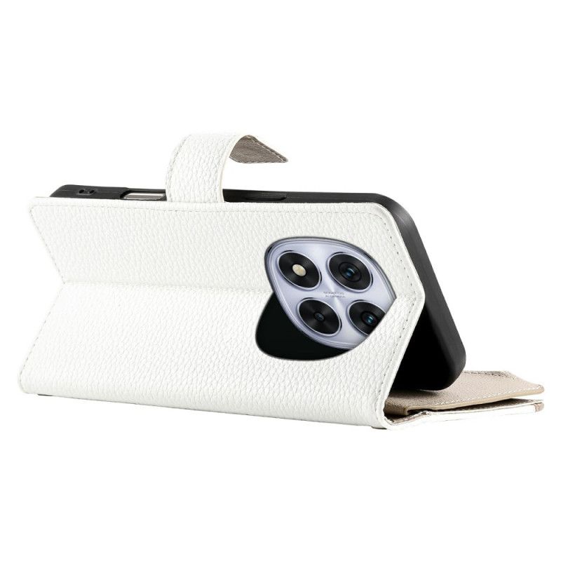 Lærdeksel Folio Deksel Xiaomi Redmi Note 15 Pro Plus 5g Mobildeksel Tofarget Med Stropper