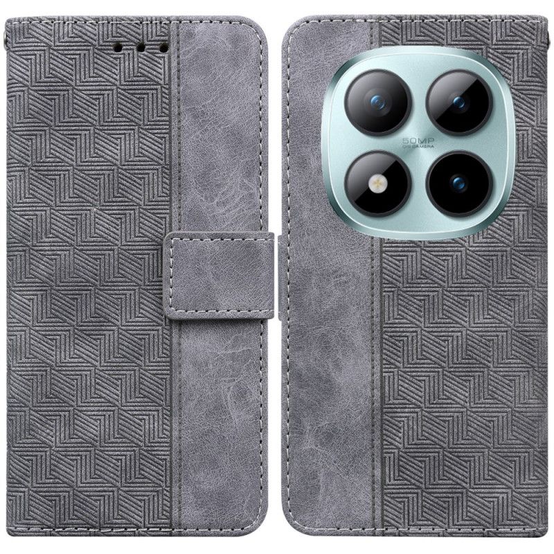 Lærdeksel Folio Deksel Xiaomi Redmi Note 15 Pro Plus 5g Mobildeksel Vevd Mønster