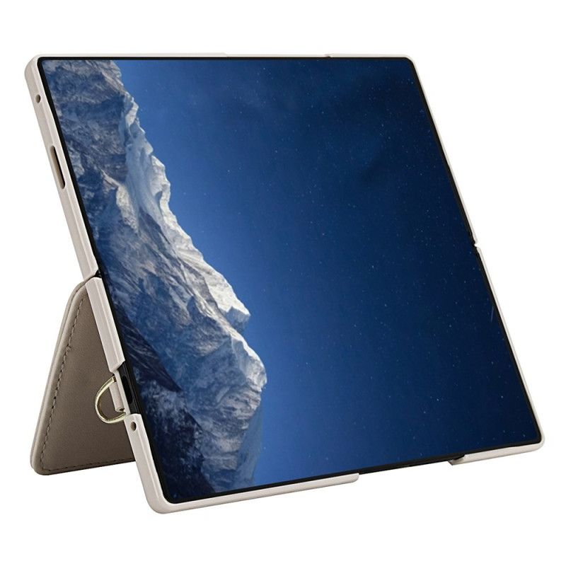 Deksel Samsung Galaxy Z Fold 7 Kortholder Og Stativ Med 3d-blomstermotiv Beskyttelse Deksel