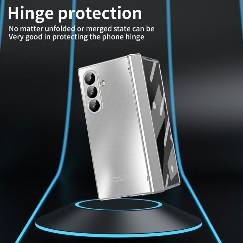 Deksel Samsung Galaxy Z Fold 7 Metallisk Effekt Med Skjermbeskytter
