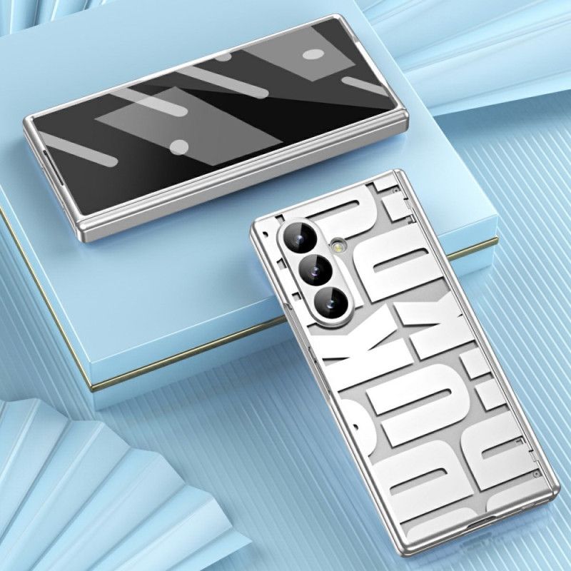 Deksel Samsung Galaxy Z Fold 7 Mobildeksel Bokstavdesign Med Skjermbeskytter I Herdet Glass