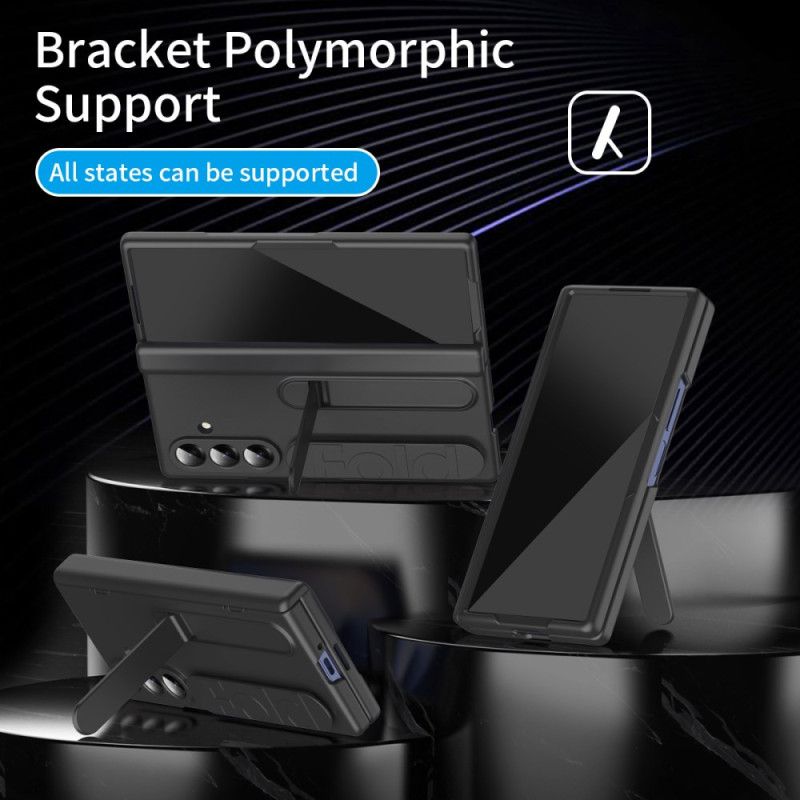 Deksel Til Samsung Galaxy Z Fold 7 Manuell Stropp Og Skjerm I Herdet Glass Beskytter