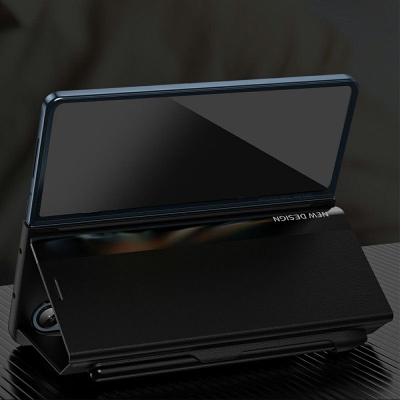 Folio Deksel Lær Samsung Galaxy Z Fold 7 Nytt Design