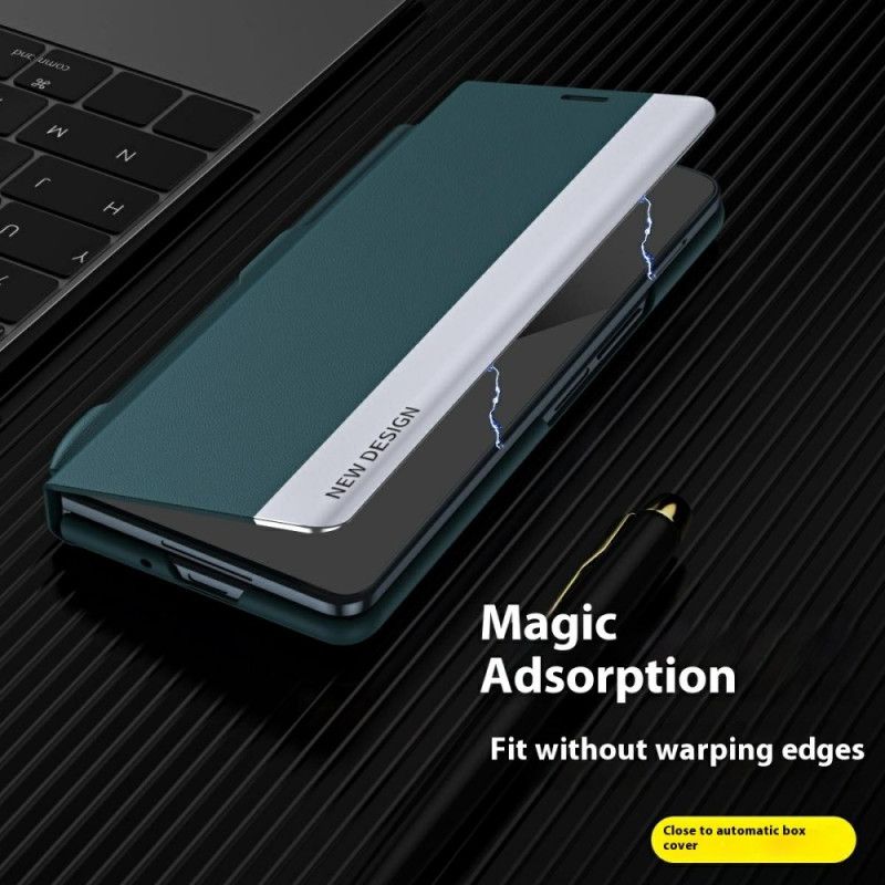 Folio Deksel Lær Samsung Galaxy Z Fold 7 Nytt Design