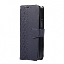 Folio Deksel Samsung Galaxy Z Fold 7 Preget Mønster Med Stropp