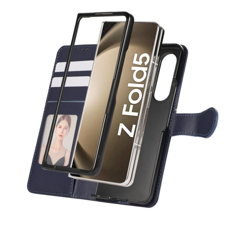 Folio Deksel Samsung Galaxy Z Fold 7 Preget Mønster Med Stropp