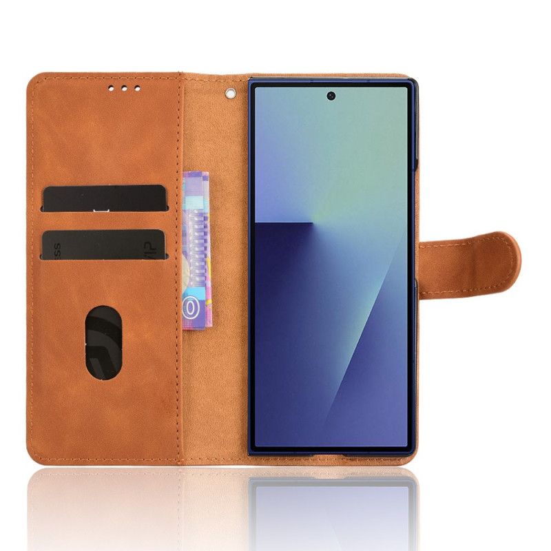 Folio Deksel Samsung Galaxy Z Fold 7 Semsket Skinneffekt