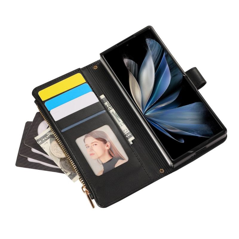 Folio Deksel Samsung Galaxy Z Fold 7 Vattert Med Stropp