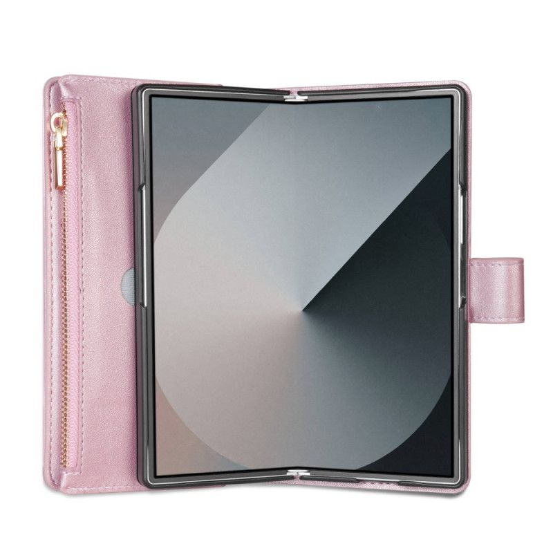 Folio Deksel Til Samsung Galaxy Z Fold 7 Polstret Med Skulderstropp Og Snor